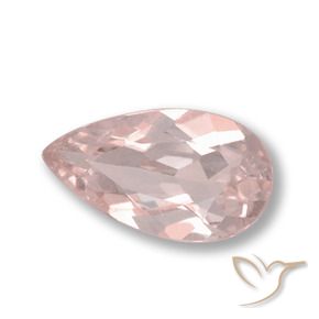 Morganite Rose moyen naturelle En forme de poire, 1.03 ct, VS