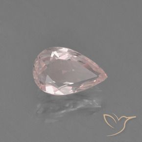 Morganite rose naturelle en forme de poire, 0,63 ct, VVS-VS