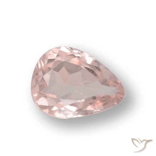 0.65ct Naturel Flamant rose Morganite, En forme de poire, VVS-VS