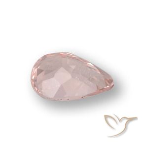 Morganite Flamant rose naturelle En forme de poire, 0.65 ct, VVS-VS