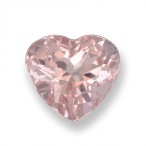 Morganite Rose clair naturelle Forme de coeur, 1.01 ct, VS