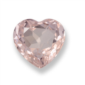 Morganite Rose clair naturelle Forme de coeur, 1.22 ct, VS