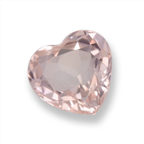 Morganite Rose clair naturelle Forme de coeur, 1.22 ct, VS