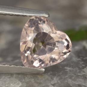 Morganite rose naturelle forme de coeur, 1,13 ct, VS