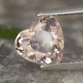 Morganite rose naturelle forme de coeur, 1,13 ct, VS