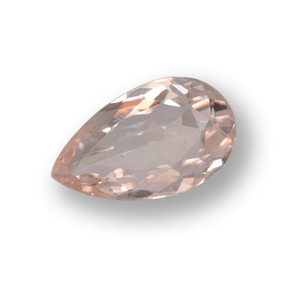 Morganite rose naturelle en forme de poire, 0,62 ct, VVS-VS