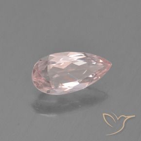 Morganite Rose léger naturelle En forme de poire, 0.58 ct, VVS-VS