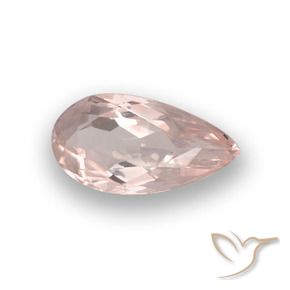 Morganite Rose moyen naturelle En forme de poire, 0.69 ct, VVS-VS