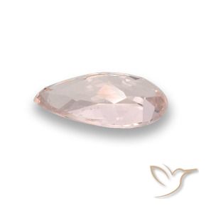 Morganite Rose moyen naturelle En forme de poire, 0.69 ct, VVS-VS