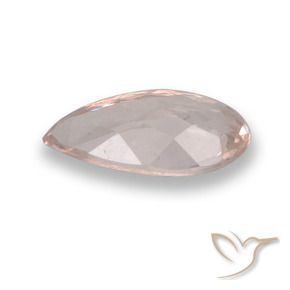 Morganite Flamant rose naturelle En forme de poire, 0.57 ct, VVS-VS