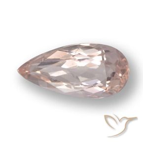 Morganite Rose clair naturelle En forme de poire, 0.71 ct, VS