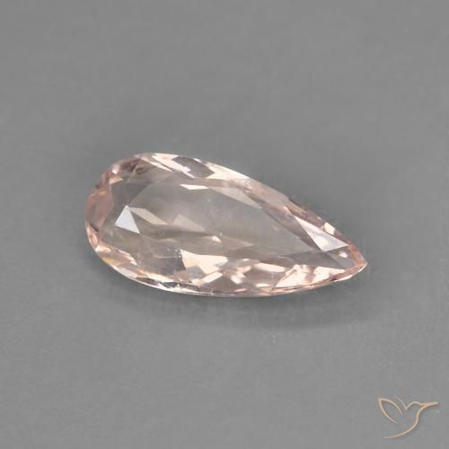 Morganite Medium Light-Pink naturelle En forme de poire, 0.90 ct, VVS