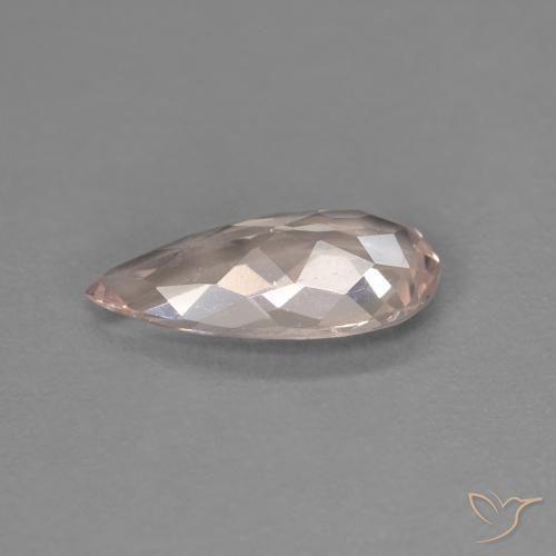 Morganite Medium Light-Pink naturelle En forme de poire, 0.90 ct, VVS