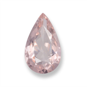 Morganite rose naturelle en forme de poire, 0,74 ct, VVS