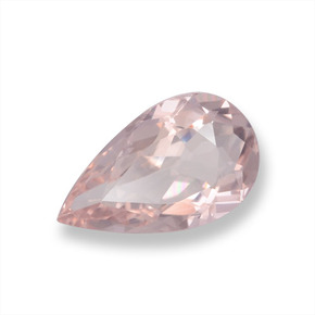 Morganite rose naturelle en forme de poire, 0,74 ct, VVS
