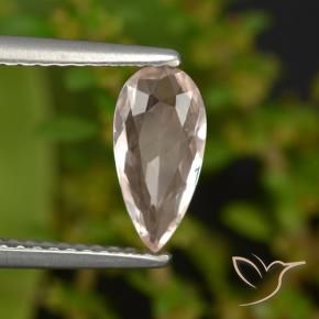 Morganite Rose moyen-léger naturelle En forme de poire, 0.70 ct, VVS-VS