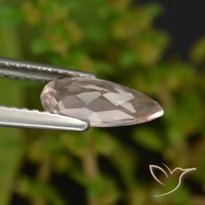 Morganite Rose moyen-léger naturelle En forme de poire, 0.70 ct, VVS-VS