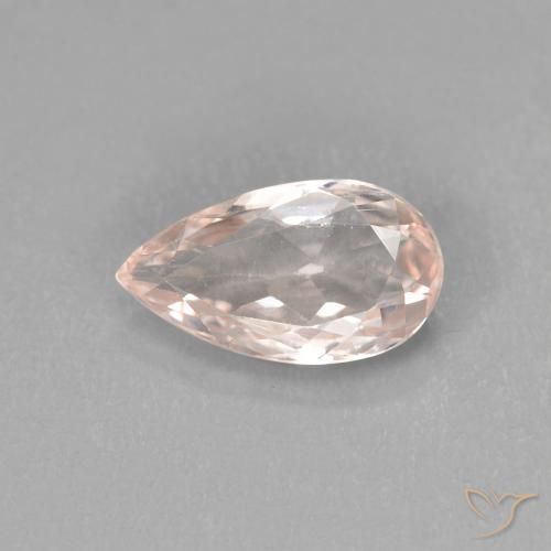 0.96ct Naturel Flamant rose Morganite, En forme de poire, VVS-VS