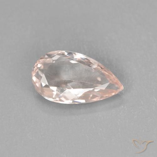 Morganite Flamant rose naturelle En forme de poire, 0.96 ct, VVS-VS