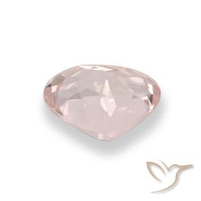 Morganite Rose corail léger naturelle En forme de poire, 0.76 ct, VVS-VS