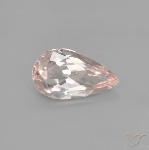 0.74ct Naturel Rose moyen Morganite, En forme de poire, VVS-VS
