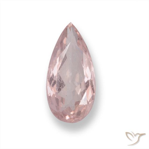 Morganite Rose clair naturelle En forme de poire, 0.71 ct, VS