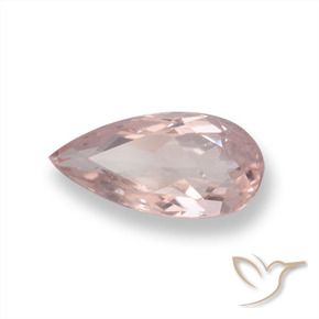 Morganite Rose clair naturelle En forme de poire, 0.71 ct, VS