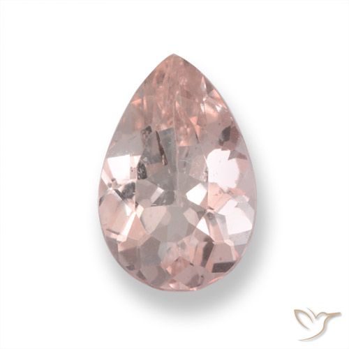 Morganite Rose moyen naturelle En forme de poire, 0.65 ct, VS