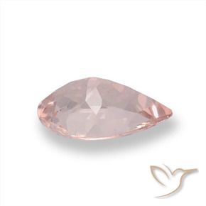 Morganite Rose moyen naturelle En forme de poire, 0.65 ct, VS