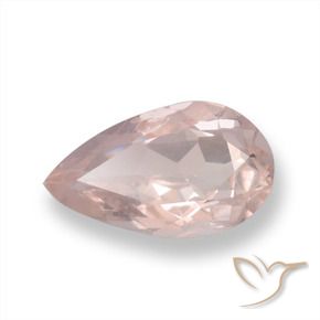 Morganite Flamant rose naturelle En forme de poire, 0.76 ct, VVS-VS
