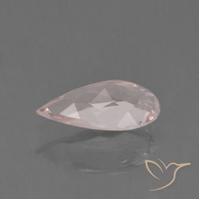 Morganite Rose corail léger naturelle En forme de poire, 0.74 ct, VVS