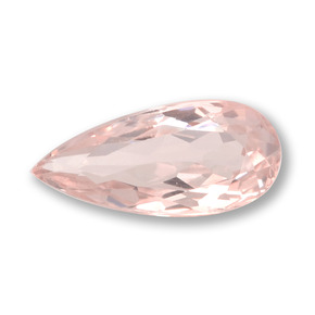 Morganite rose naturelle en forme de poire, 1,05 ct, VVS