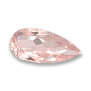 Morganite rose naturelle en forme de poire, 1,05 ct, VVS