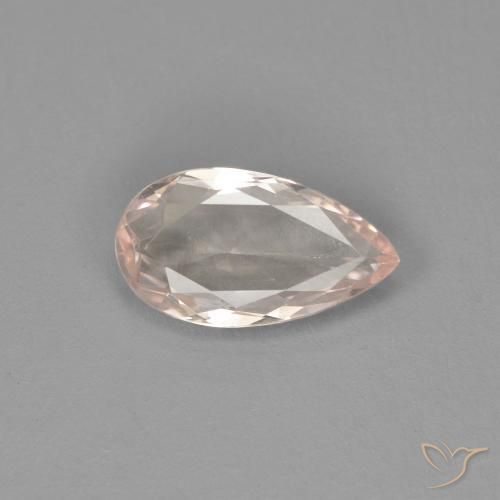 Morganite Flamant rose naturelle En forme de poire, 0.77 ct, VVS