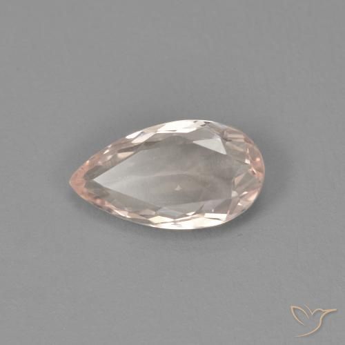 Morganite Flamant rose naturelle En forme de poire, 0.77 ct, VVS