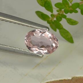 Morganite rose naturelle coupe ovale, 0,64 ct, VVS-VS