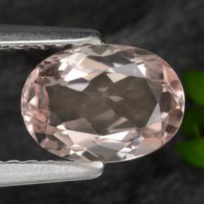 Morganite rose naturelle coupe ovale, 0,87 ct, VVS-VS
