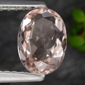 Morganite rose naturelle coupe ovale, 0,87 ct, VVS-VS