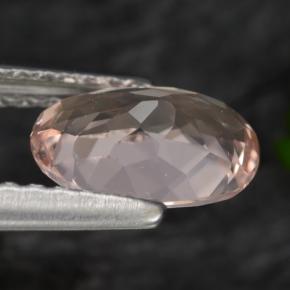 Morganite rose naturelle coupe ovale, 0,87 ct, VVS-VS