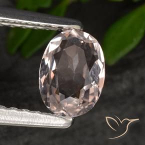 Morganite Rose moyen naturelle ovale, 0.54 ct, VVS-VS