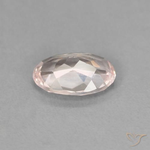 Morganite flamant rose naturelle coupe ovale, 0,74 ct, VVS-VS