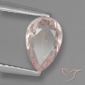 Morganite Rose moyen-léger naturelle En forme de poire, 0.73 ct, VS