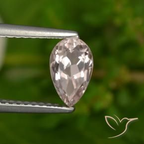 Morganite Rose très clair naturelle En forme de poire, 0.80 ct, VVS-VS