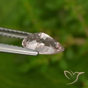 Morganite Rose très clair naturelle En forme de poire, 0.80 ct, VVS-VS