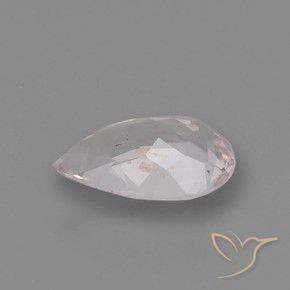Morganite Ton rose corail naturelle En forme de poire, 0.66 ct, VS