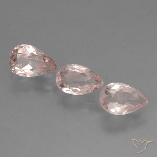 1.32ctw Naturel Rose moyen Morganite, En forme de poire, VVS-VS