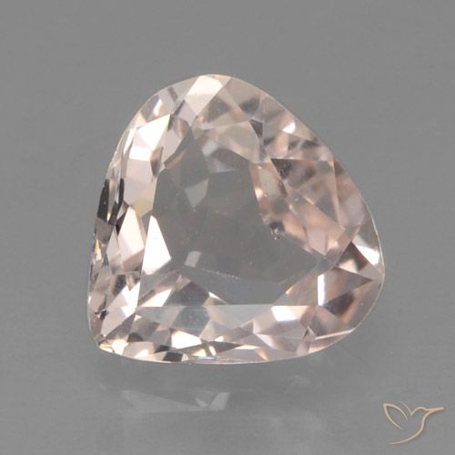 Morganite Rose moyen-léger naturelle En forme de poire, 0.56 ct, VVS-VS