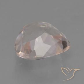 Morganite Rose moyen-léger naturelle En forme de poire, 0.56 ct, VVS-VS