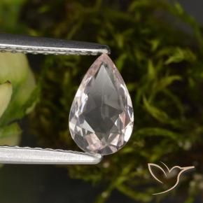 Morganite Rose clair naturelle En forme de poire, 0.68 ct, VVS