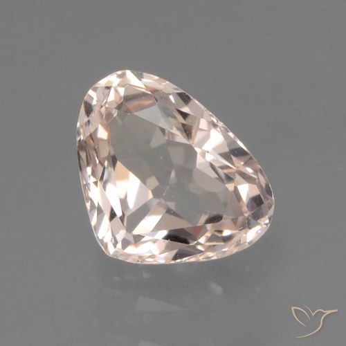 0.83ct Naturel Rose moyen-léger Morganite, En forme de poire, VVS-VS